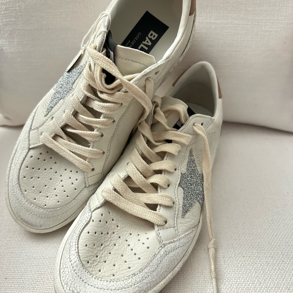 Golden Goose Women’s Ball star Swarovski crystal and Silver Star Sneakers 38 - Picture 9 of 9